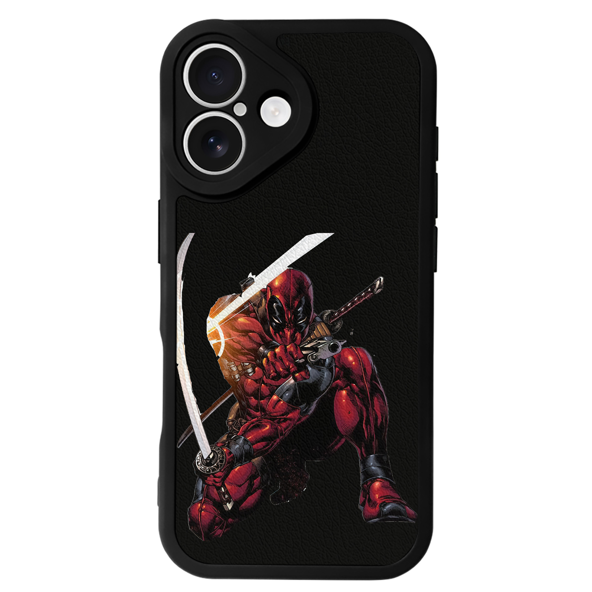（画像用） Deadpool デッドプール 【iPhone 16シリーズ対応】シリコンスマホケース（レザー調） 材質：シリコン